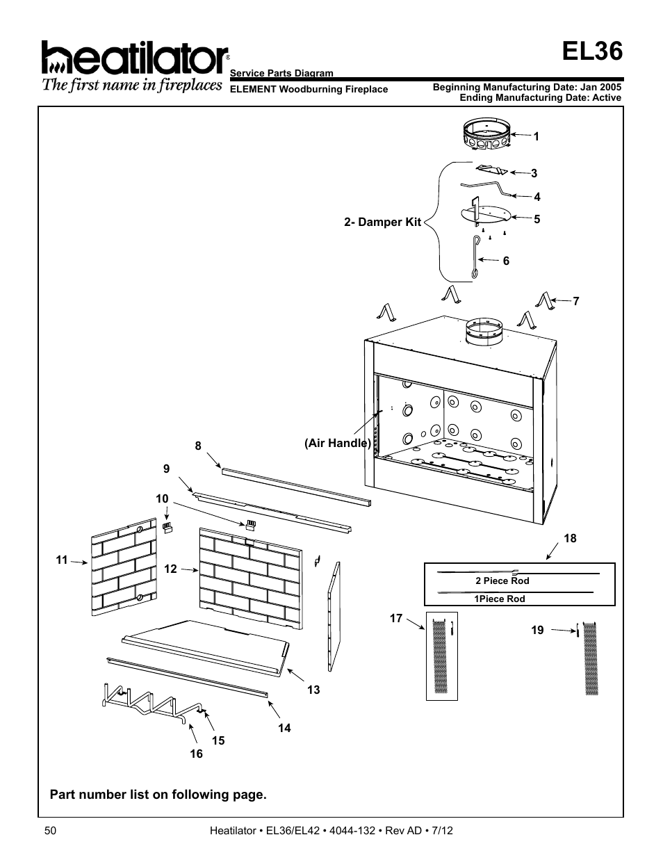 El36 | Hearth and Home Technologies EL36 User Manual | Page 50 / 54