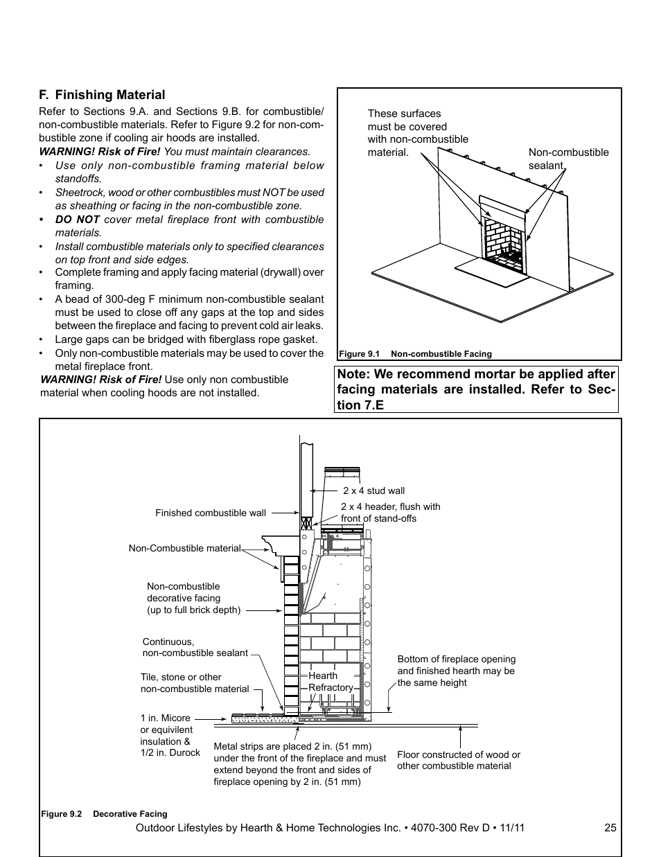 Hearth and Home Technologies CASTLEWOOD 42 User Manual | Page 25 / 43