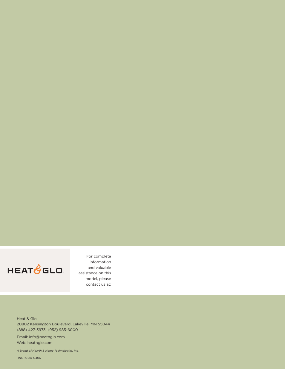 Hearth and Home Technologies Crescent II User Manual | Page 6 / 6