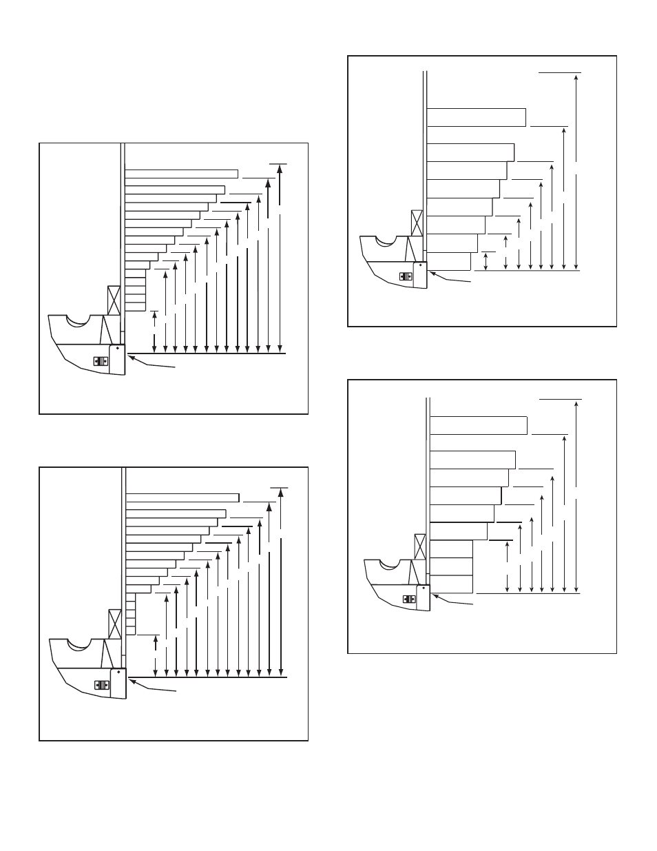 D. mantel and wall projections, Gbst4336i mantel projection, Gbfl4136i mantel projection | Hearth and Home Technologies GBST4336I User Manual | Page 20 / 50
