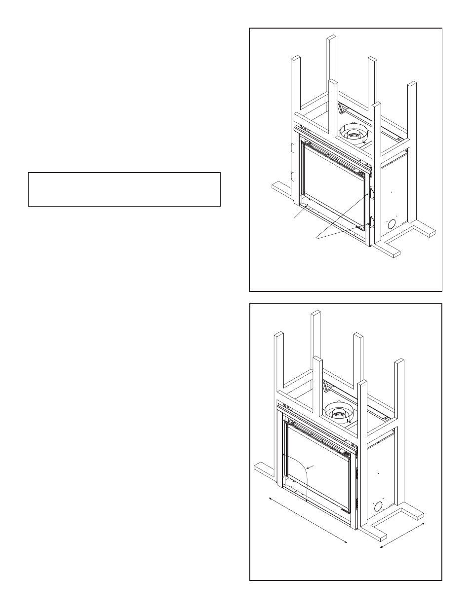 C. securing and leveling the appliance | Hearth and Home Technologies GBST4336I User Manual | Page 26 / 50