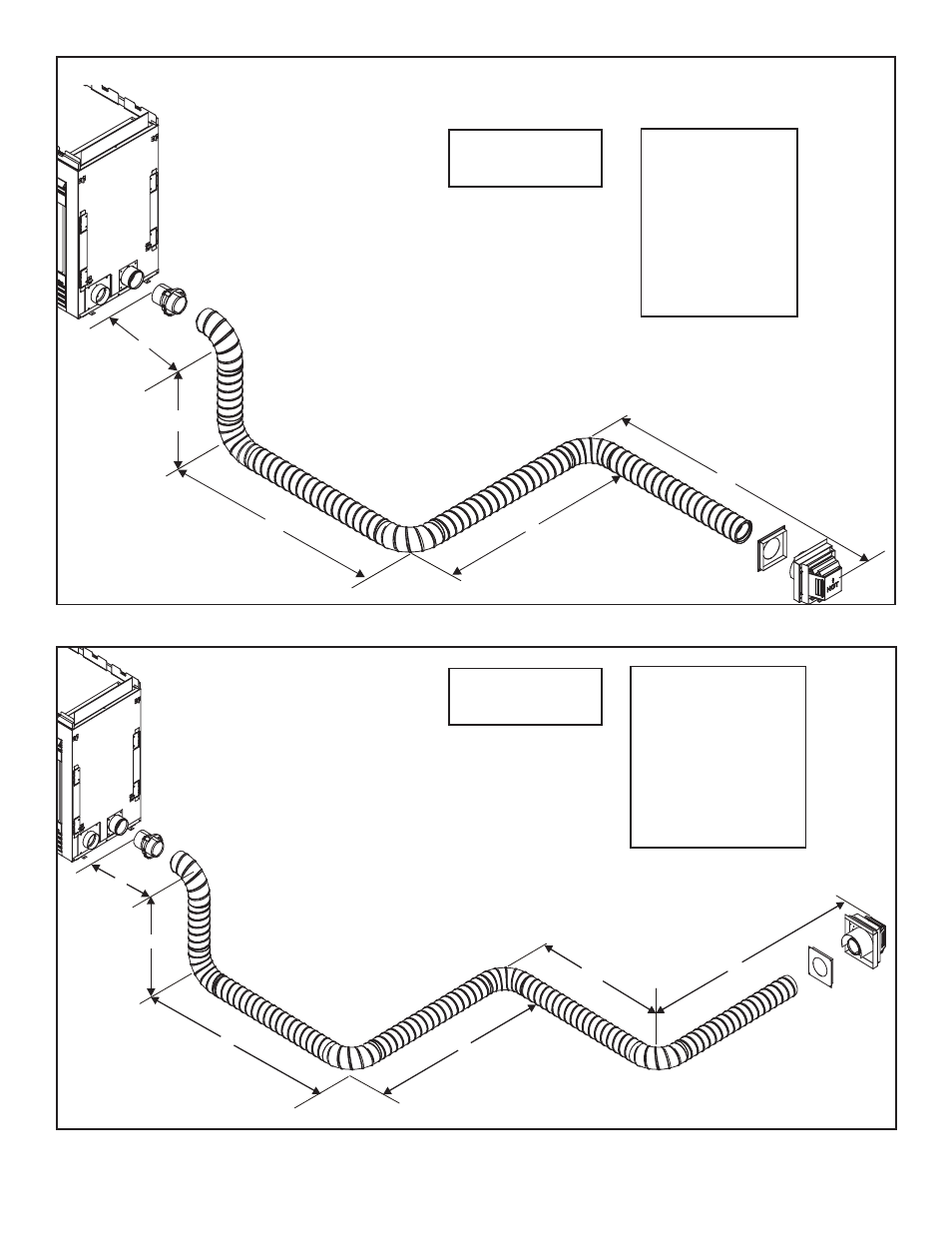 Venting with four 90º bends v down, H + h, V + h + h | Venting with five 90º bends v down | Hearth and Home Technologies GATEWAY User Manual | Page 18 / 48