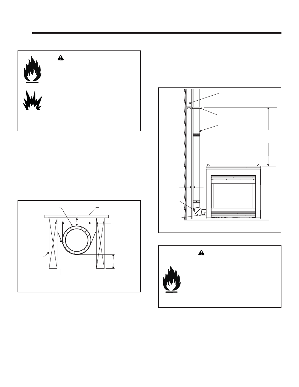 Vent clearances and framing, Warning | Hearth and Home Technologies GATEWAY User Manual | Page 19 / 48
