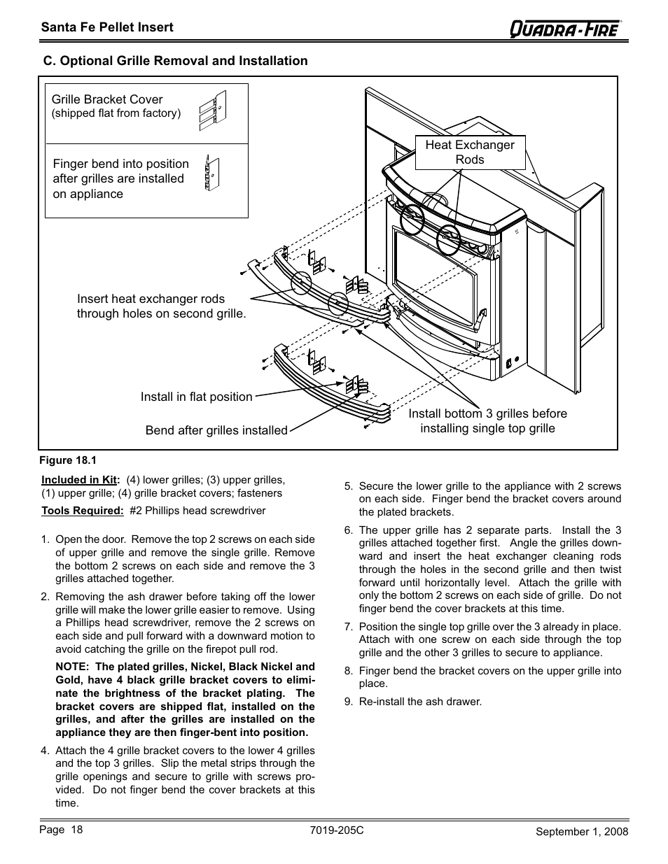 Hearth and Home Technologies Santa Fe Pellet Insert SANTAFEI-B User Manual | Page 18 / 52