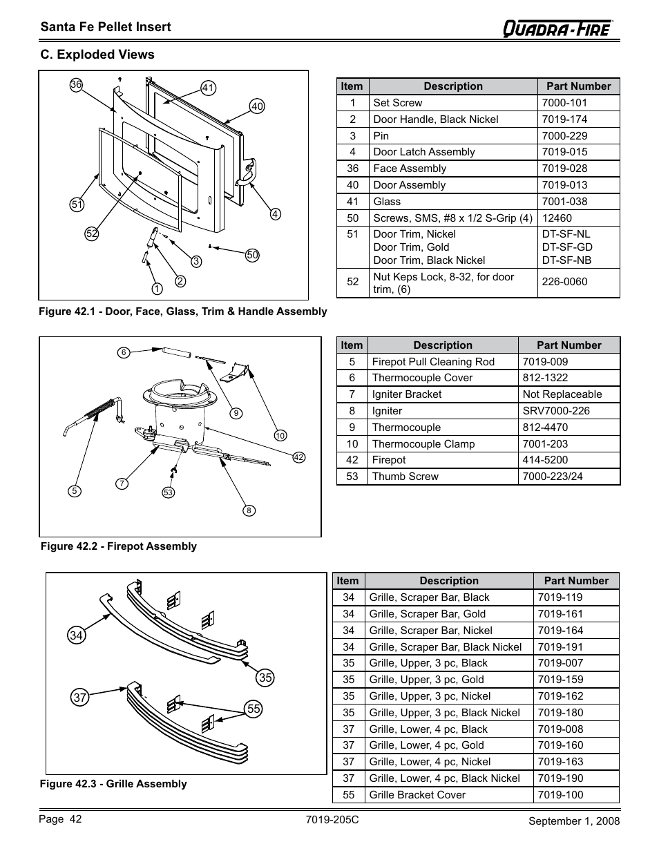 Hearth and Home Technologies Santa Fe Pellet Insert SANTAFEI-B User Manual | Page 42 / 52