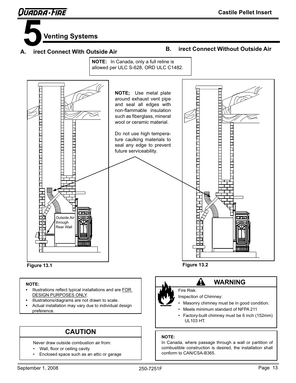 Hearth and Home Technologies Castile Insert Pellet CASTINS-CWL User Manual | Page 13 / 48