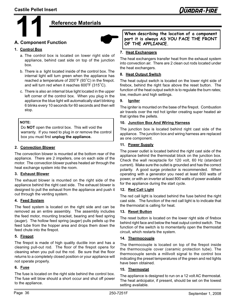 Reference materials | Hearth and Home Technologies Castile Insert Pellet CASTINS-CWL User Manual | Page 36 / 48