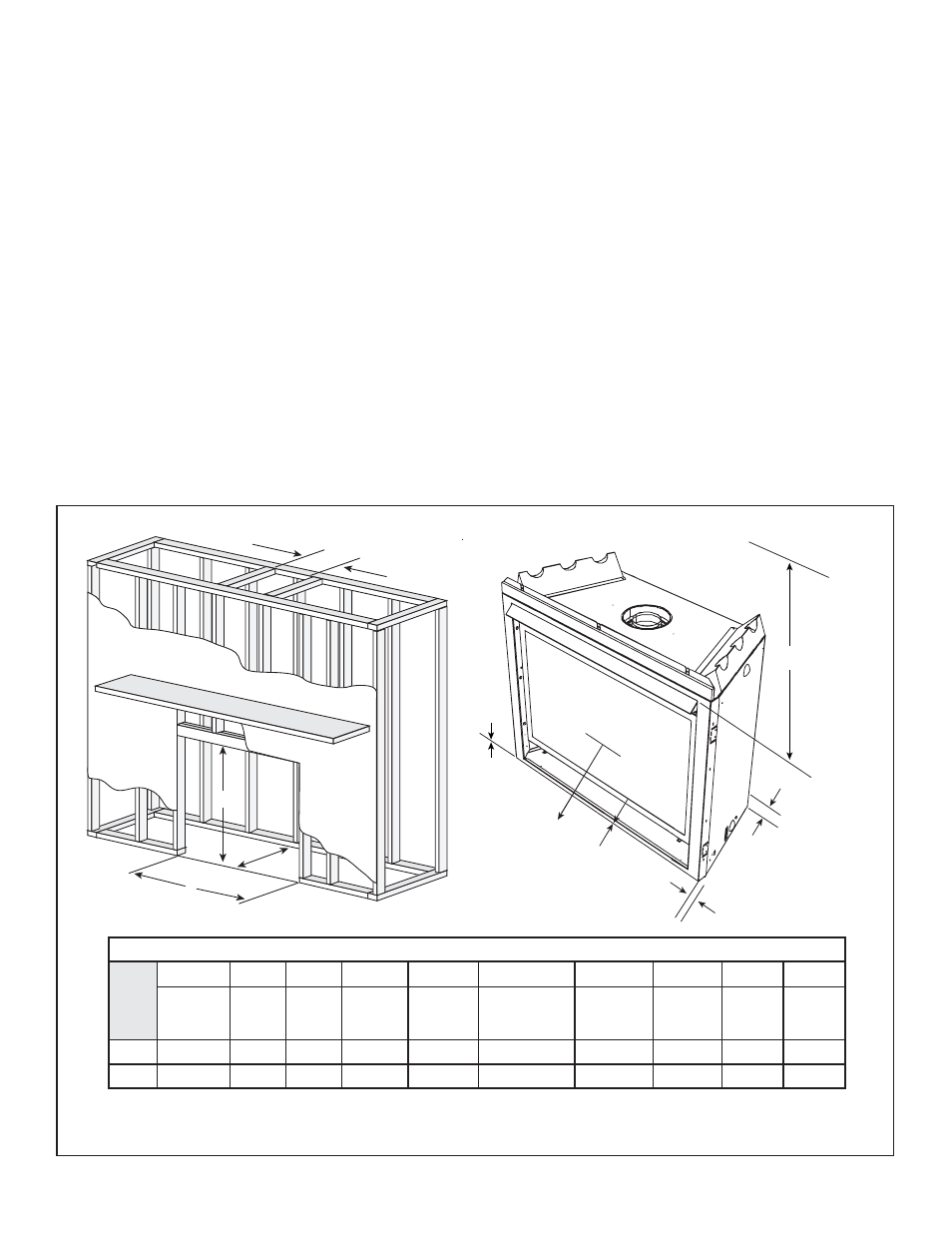B. constructing the appliance chase, C. clearances | Hearth and Home Technologies 8000TR-OAK User Manual | Page 20 / 70