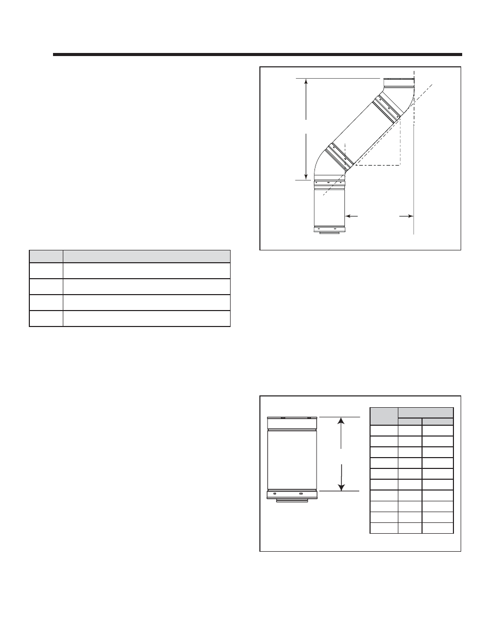Vent information and diagrams, A. approved pipe, C. use of elbows | B. vent table key, D. measuring standards | Hearth and Home Technologies 8000TR-OAK User Manual | Page 24 / 70