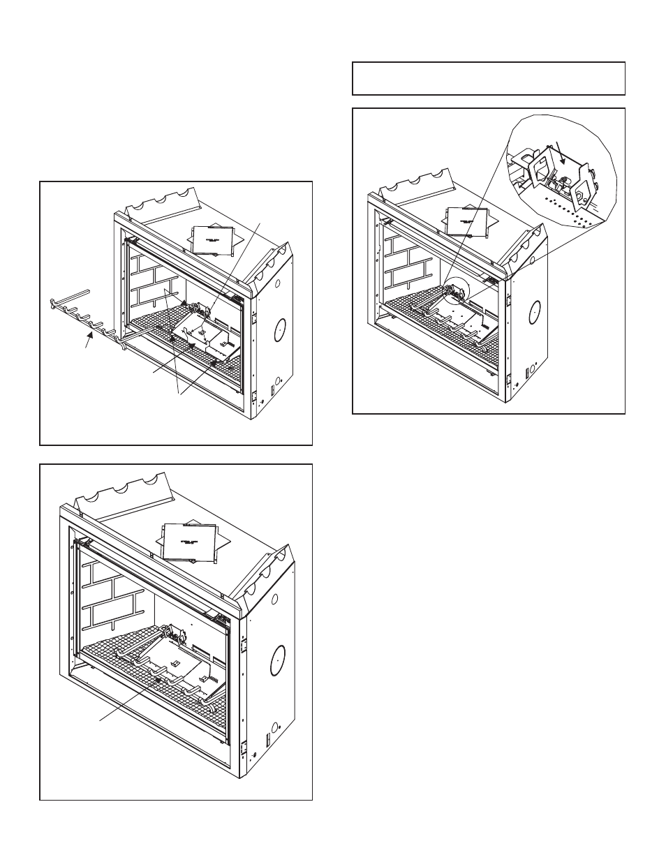 E. checking pilot plate, D. completing grate set-up | Hearth and Home Technologies 8000TR-OAK User Manual | Page 40 / 70