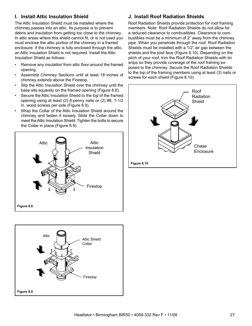 Hearth and Home Technologies BIR50 User Manual | Page 27 / 52