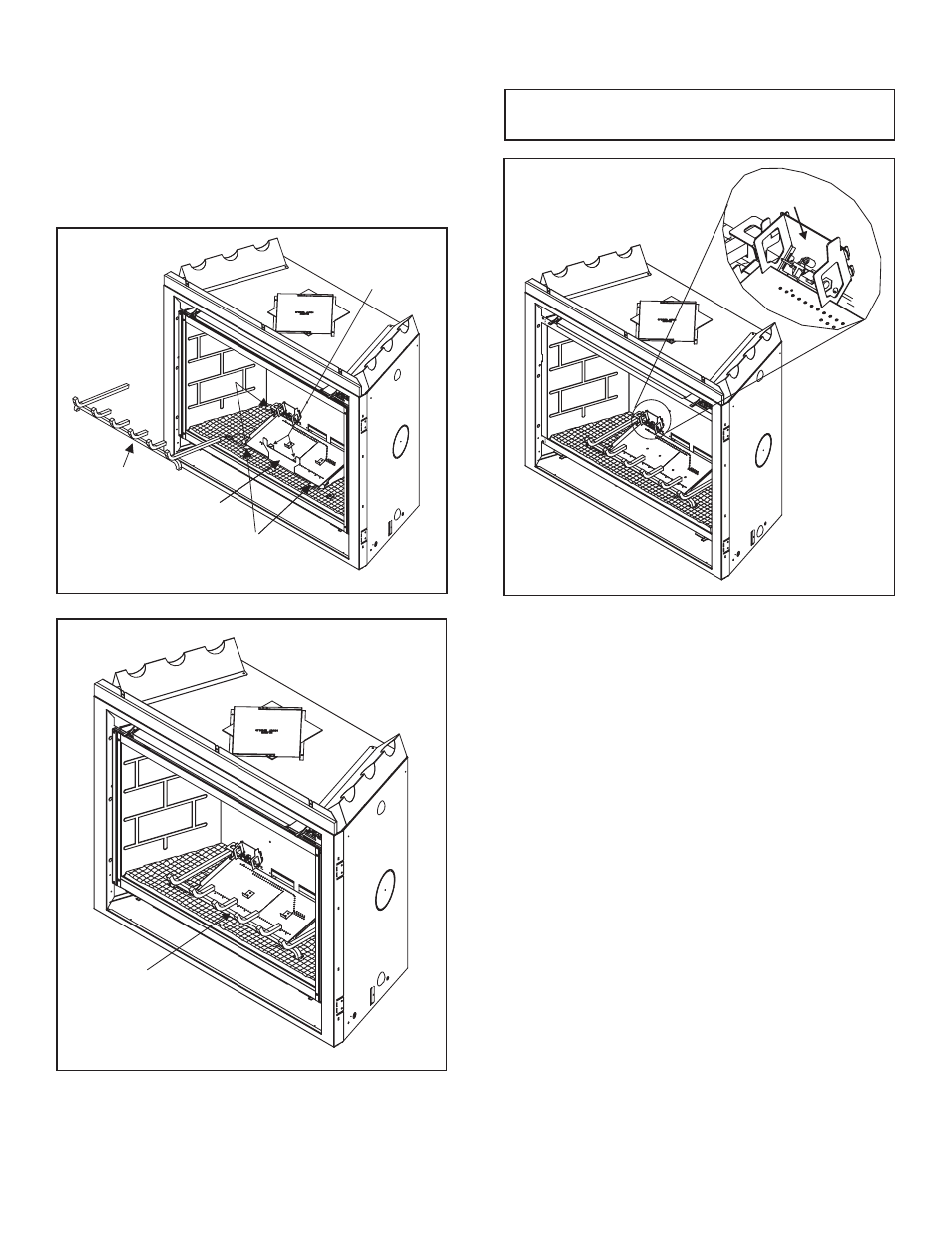 E. checking pilot plate d. completing grate set-up | Hearth and Home Technologies 8000TV-OAK-IPI User Manual | Page 26 / 46