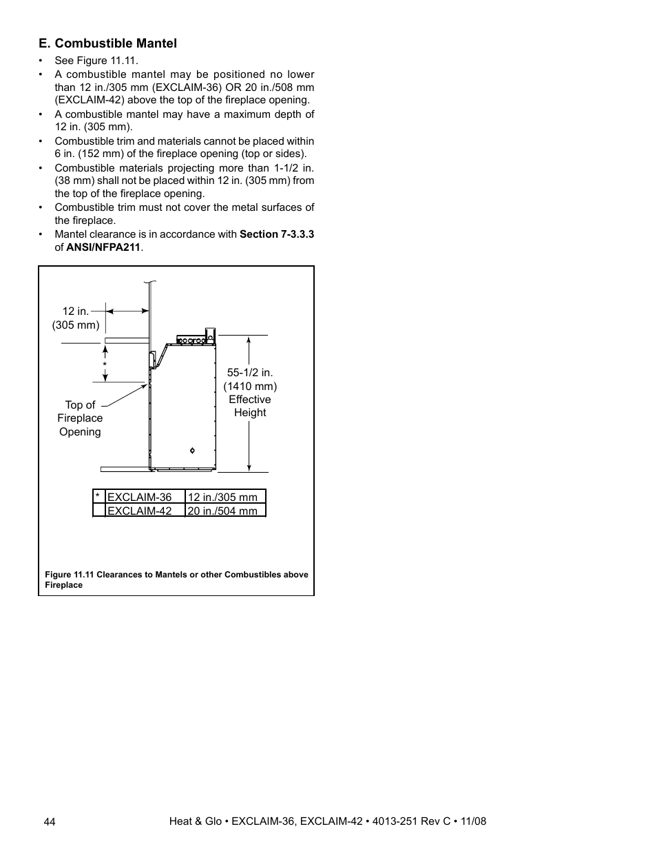 Hearth and Home Technologies EXCLAIM-36 User Manual | Page 44 / 56