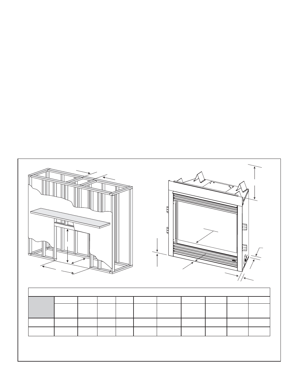 B. constructing the appliance chase, C. clearances | Hearth and Home Technologies 6000GL-IPILP-S User Manual | Page 19 / 70