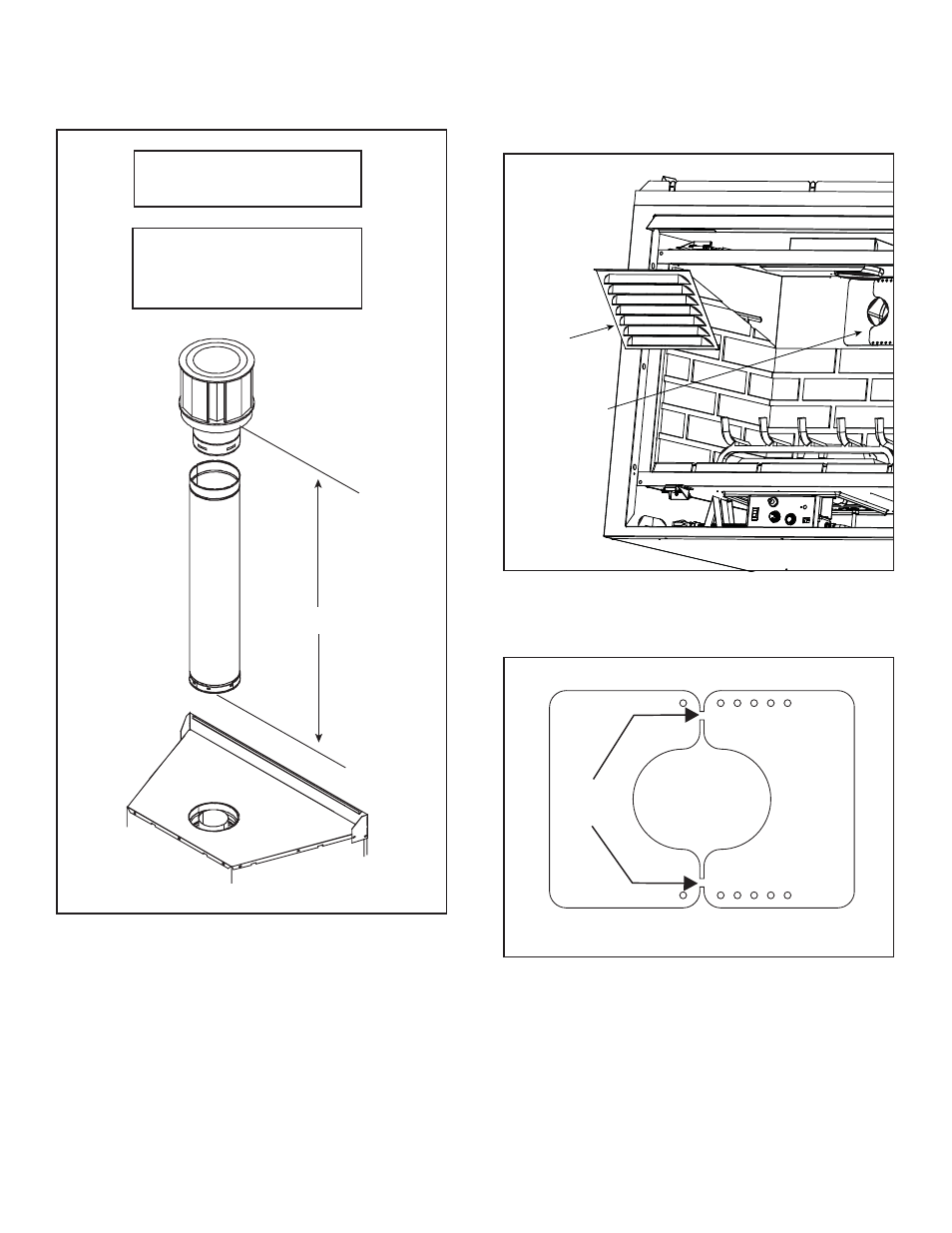 Top vent - vertical termination no elbow, 3 ft. min. (914 mm), Flue restrictor instructions | Hearth and Home Technologies 6000GL-IPILP-S User Manual | Page 26 / 70