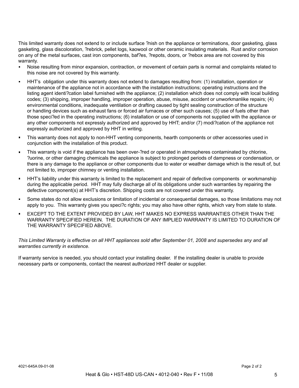 Hearth and Home Technologies HST-48D User Manual | Page 5 / 48