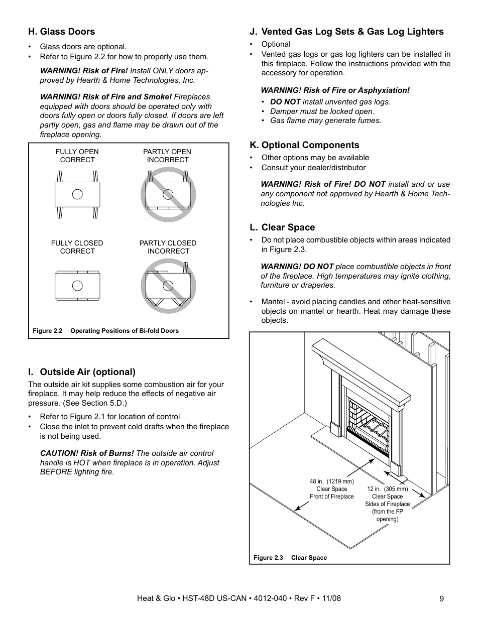 Hearth and Home Technologies HST-48D User Manual | Page 9 / 48
