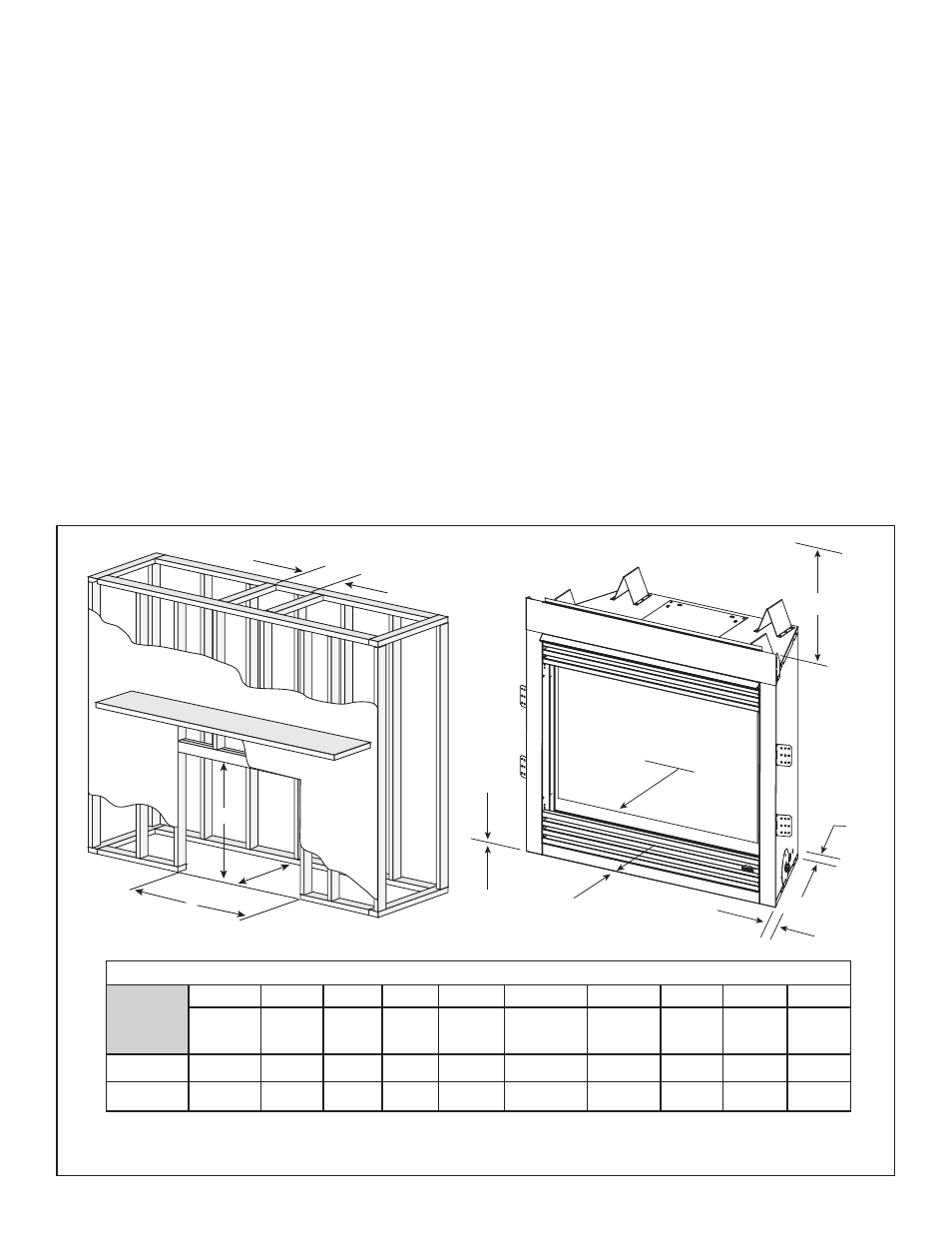 B. constructing the appliance chase, C. clearances | Hearth and Home Technologies 6000GBV-LP User Manual | Page 20 / 46
