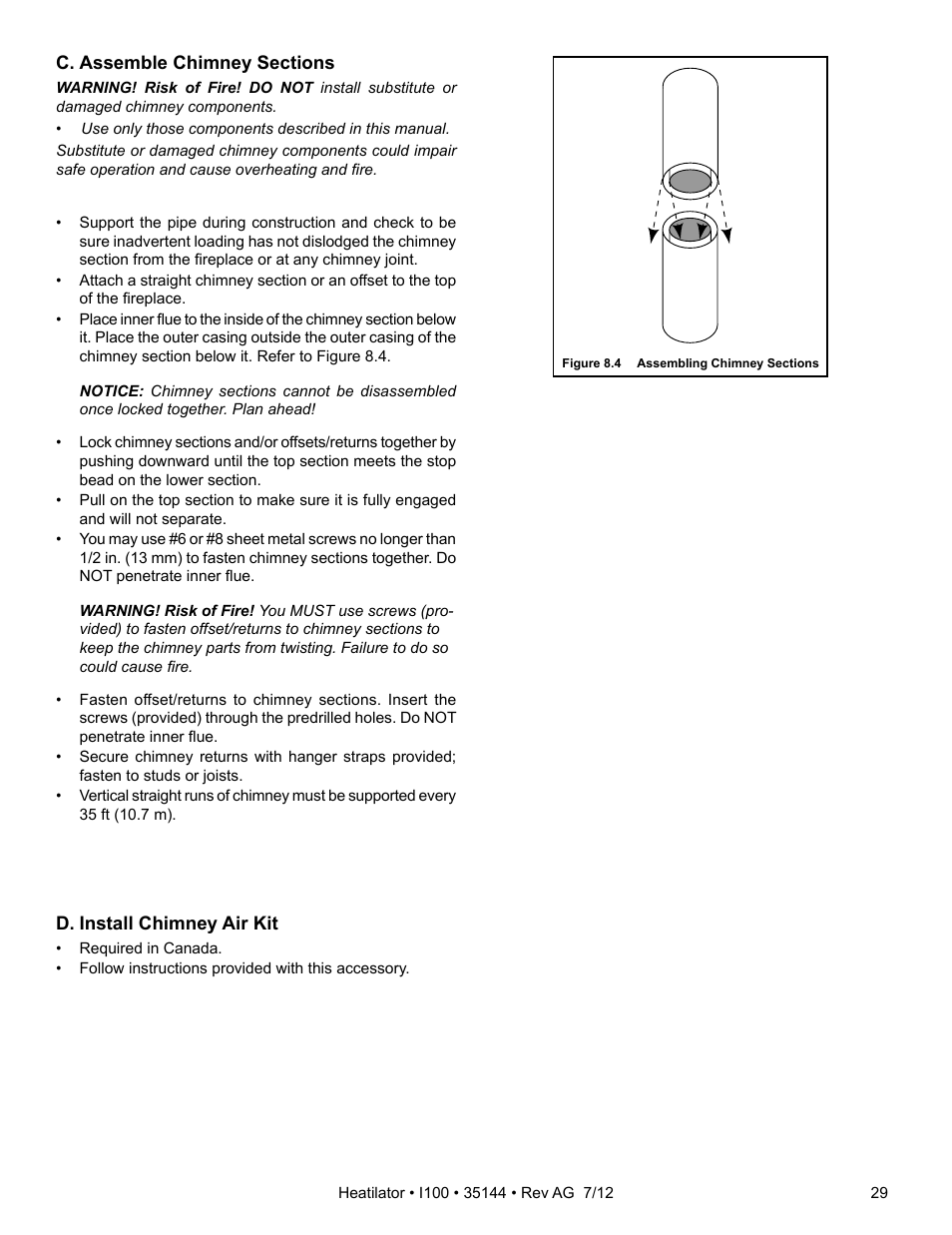 Hearth and Home Technologies I100 User Manual | Page 29 / 52