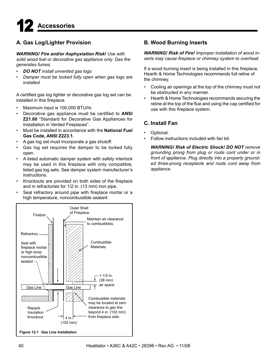 Accessories | Hearth and Home Technologies A42C User Manual | Page 40 / 48