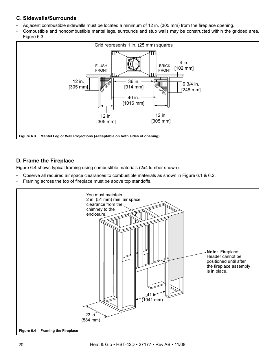 Hearth and Home Technologies Wood Burning Fireplace HST-42D User Manual | Page 20 / 48