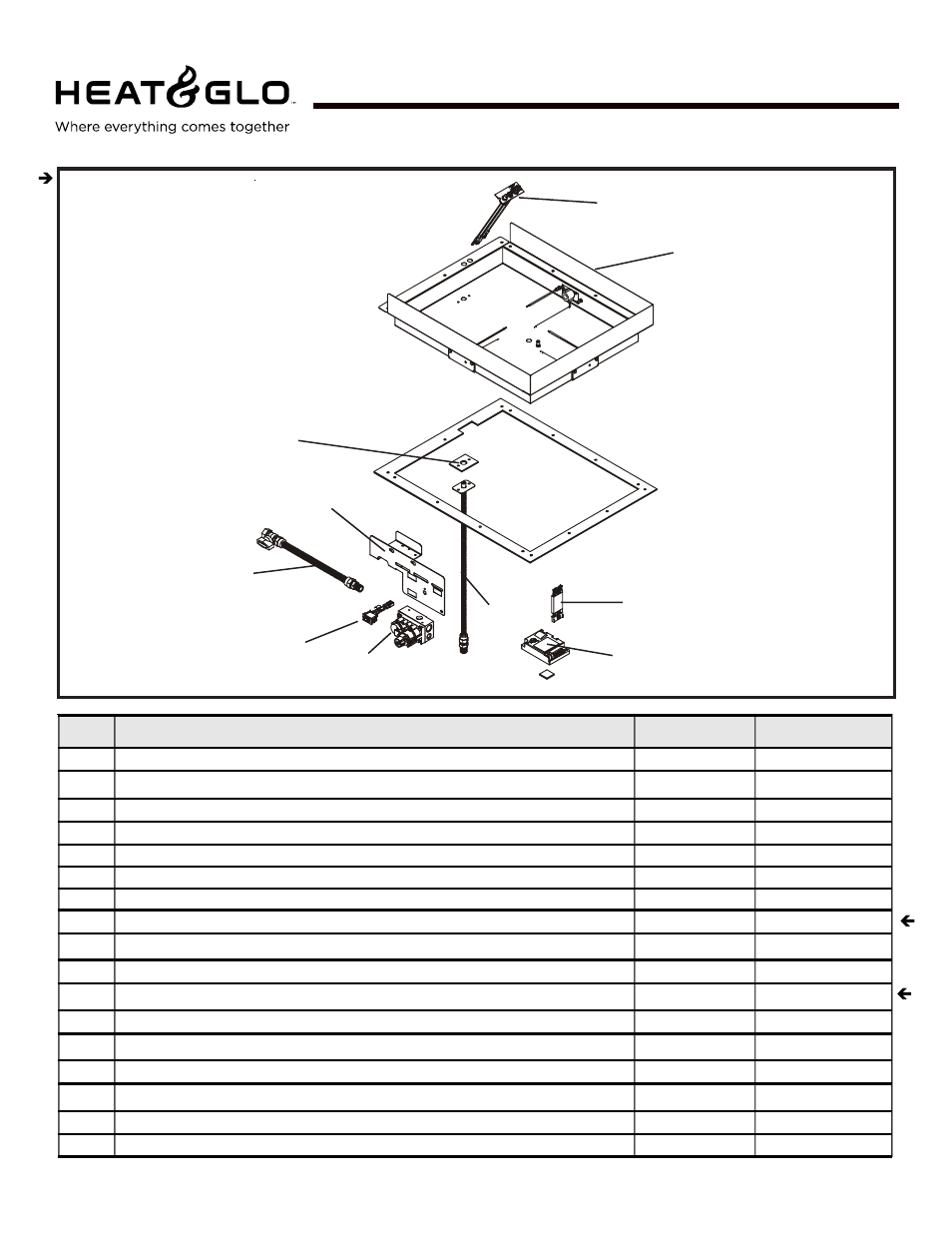 Service parts, L&rcor-hvb-ipi | Hearth and Home Technologies Heat & Glow Pier-HVB-IPI User Manual | Page 12 / 41