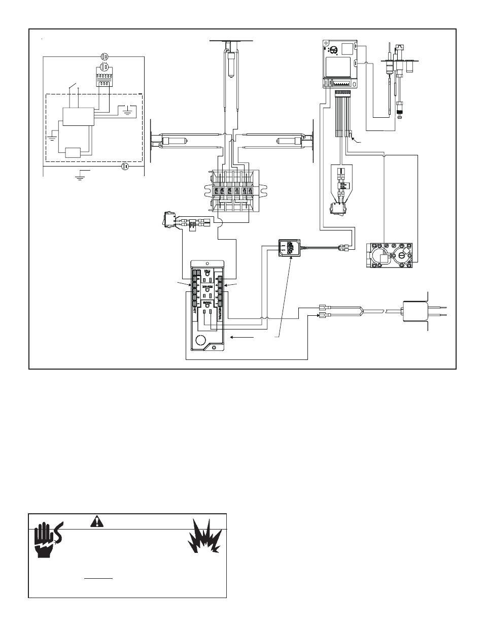 Step 8. wiring the fireplace, Warning, For intermittent pilot ignition wiring | Hearth and Home Technologies Heat & Glow Pier-HVB-IPI User Manual | Page 35 / 41