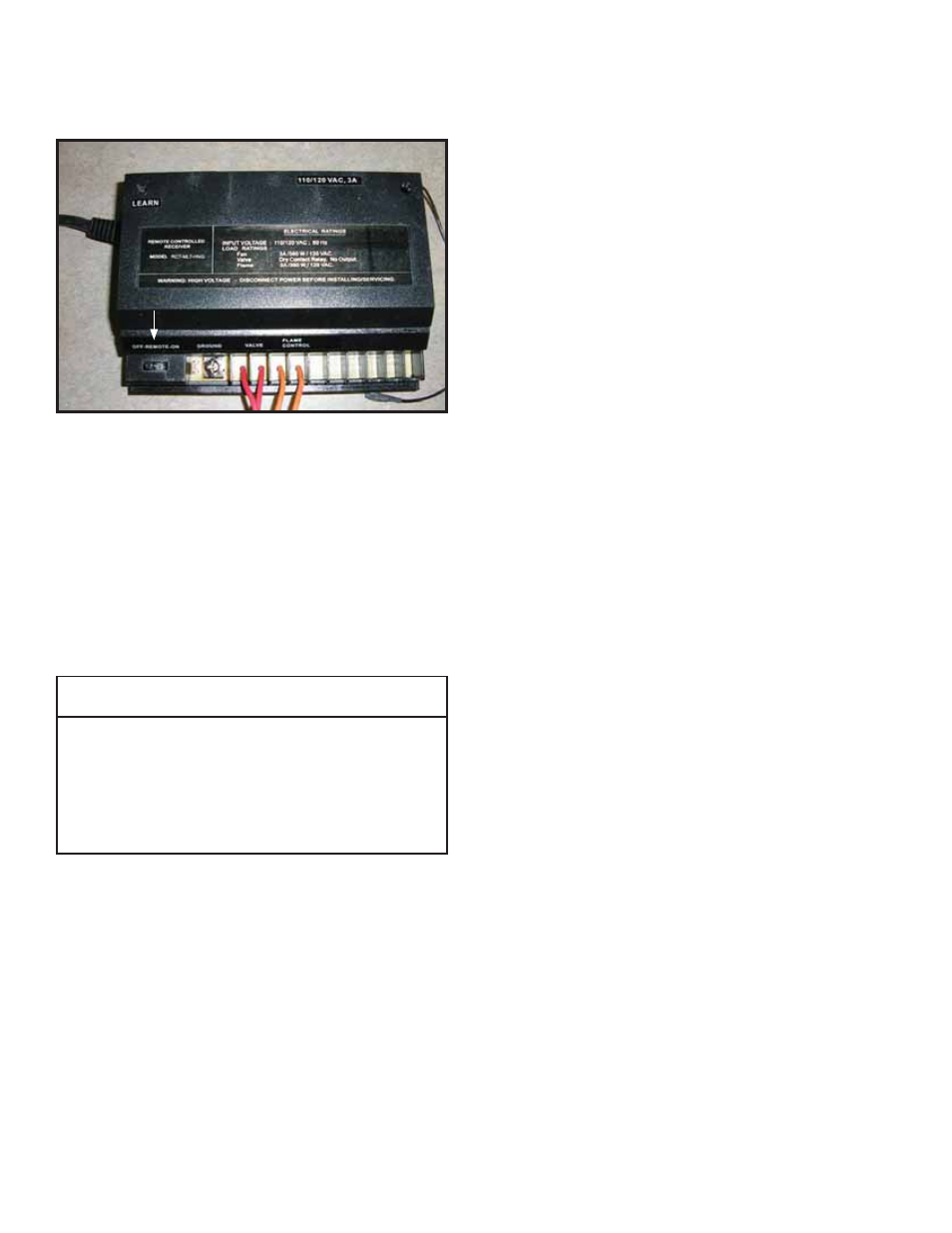 Remote receiver, Transmitter, Caution | Hearth and Home Technologies RCTS-MLT User Manual | Page 5 / 10