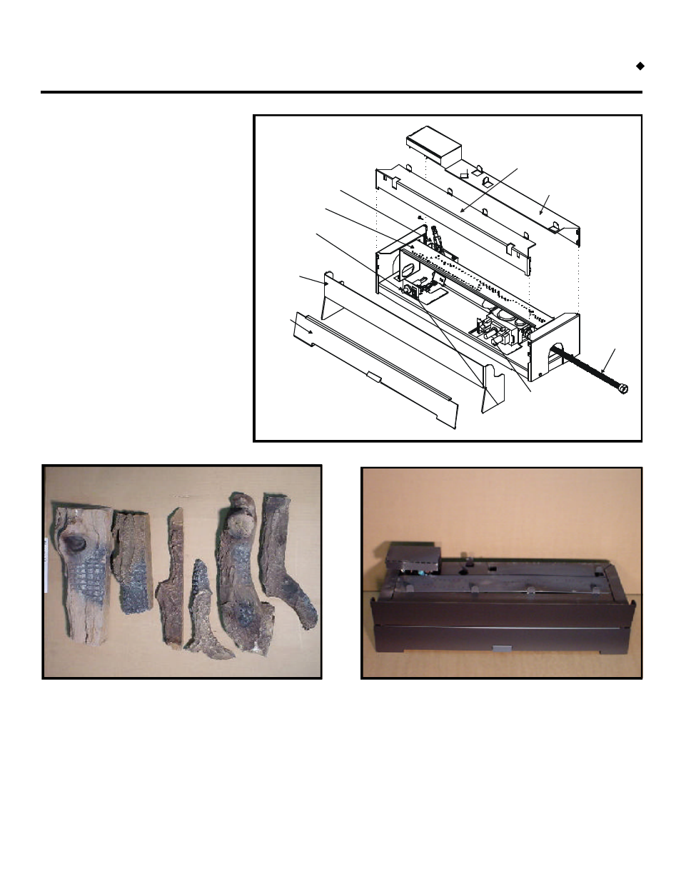 Log placement instructions, Log set assembly: grl-700-au-logs, Step 1 | Step 2, Model: grl-700-au | Hearth and Home Technologies GRL-700-AU User Manual | Page 7 / 17