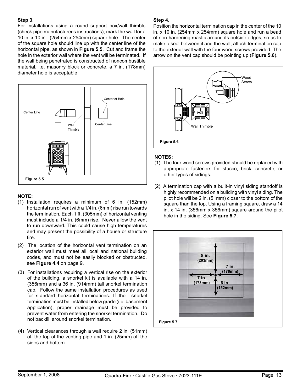 Hearth and Home Technologies CASTILE-GAS-MBK User Manual | Page 13 / 56