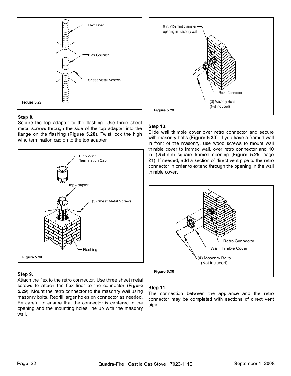 Hearth and Home Technologies CASTILE-GAS-MBK User Manual | Page 22 / 56