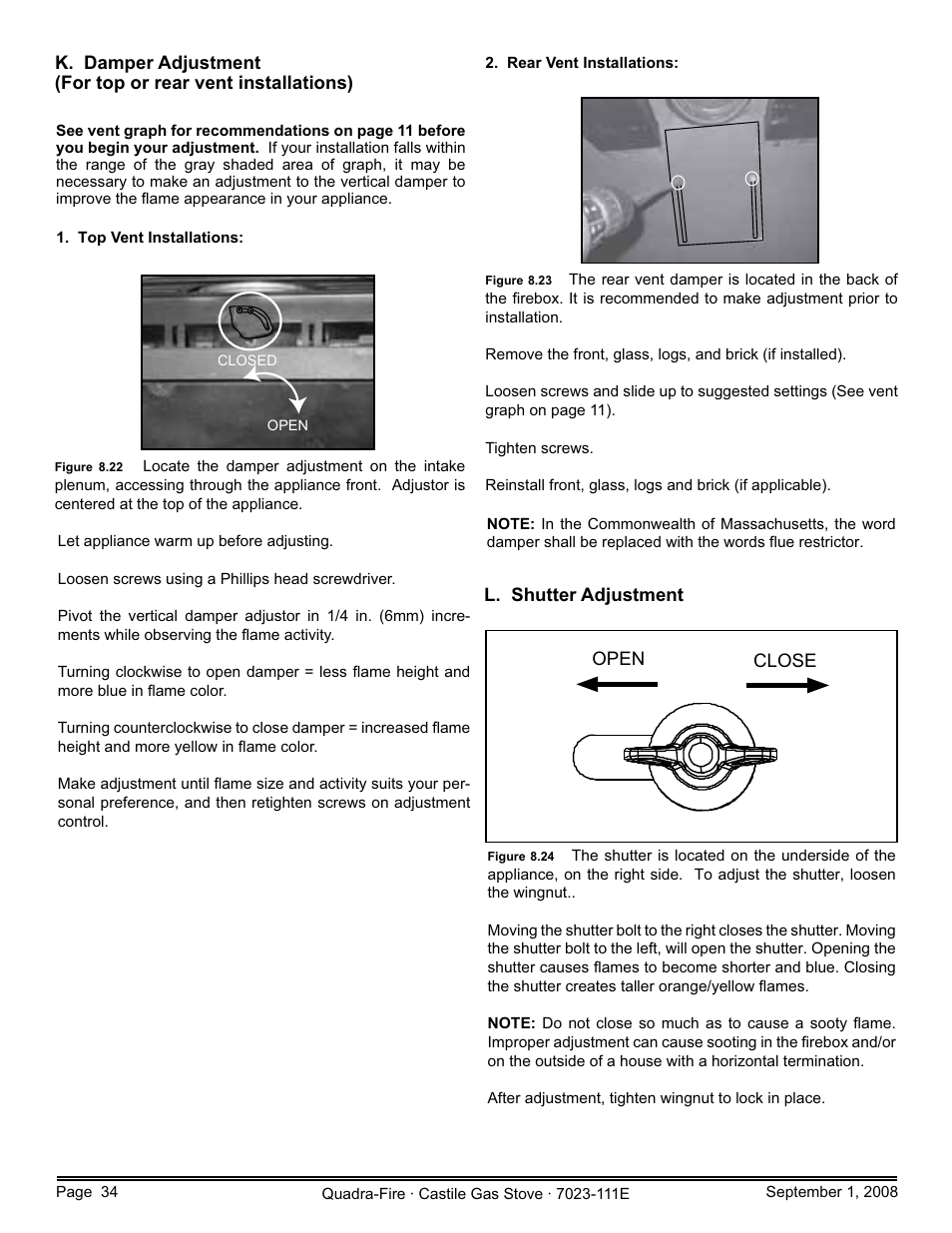 Hearth and Home Technologies CASTILE-GAS-MBK User Manual | Page 34 / 56