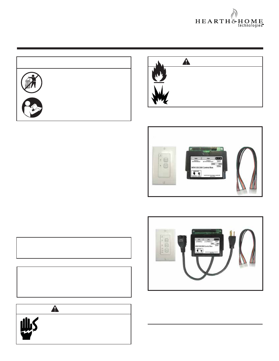 Hearth and Home Technologies WSK200 User Manual | 4 pages