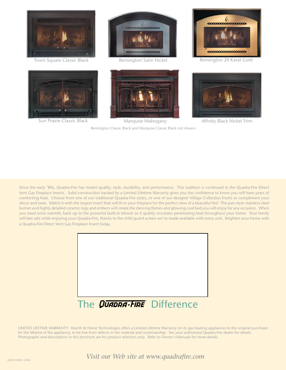 The difference | Hearth and Home Technologies Direct Vent Gas Fireplace Insert User Manual | Page 8 / 8