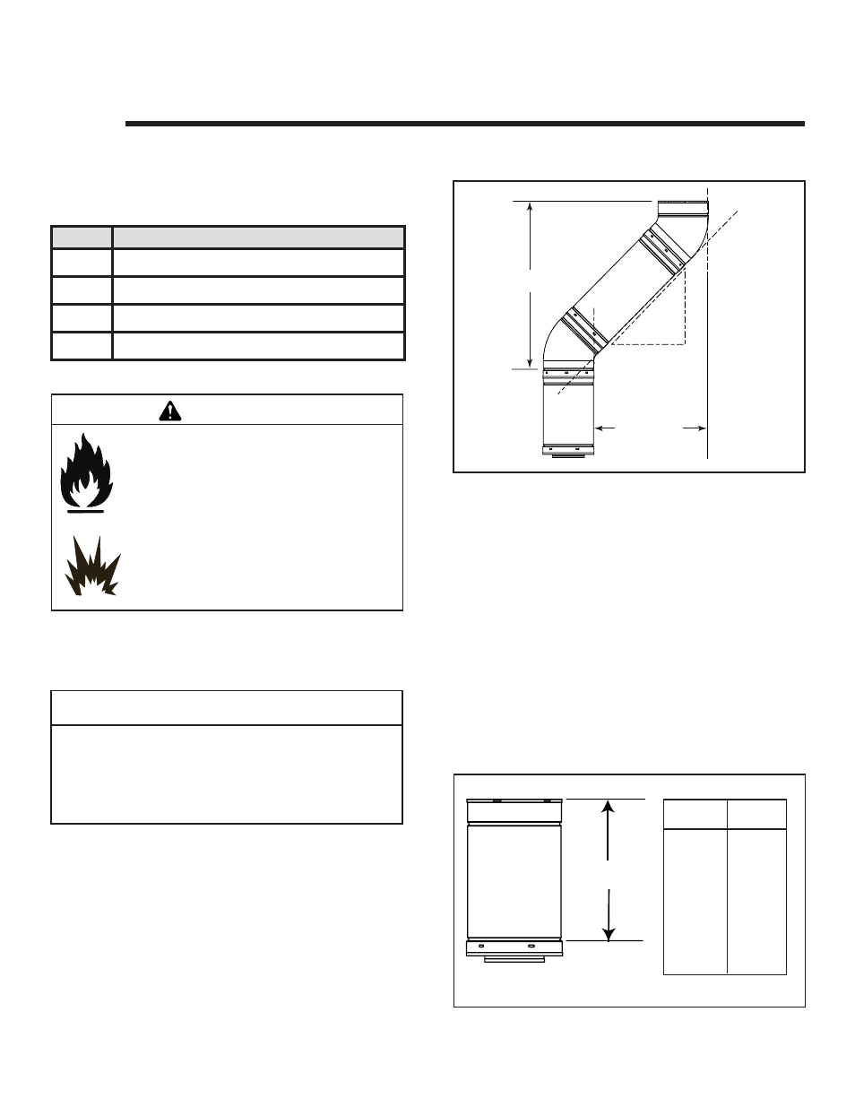 Vent information and diagrams, Warning caution | Hearth and Home Technologies Bravo User Manual | Page 11 / 61