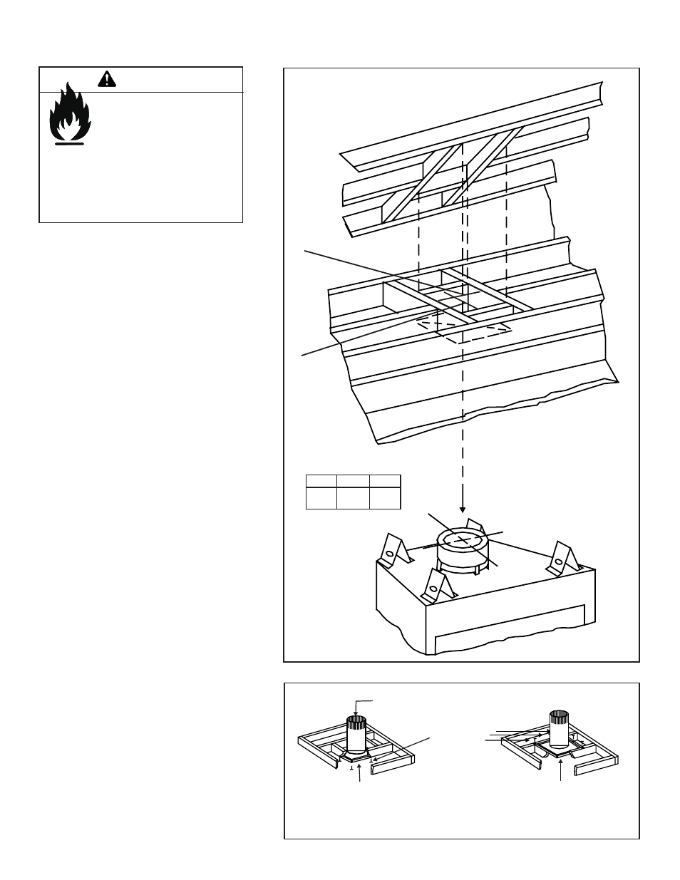 Warning, C. vertical penetration framing | Hearth and Home Technologies Bravo User Manual | Page 18 / 61