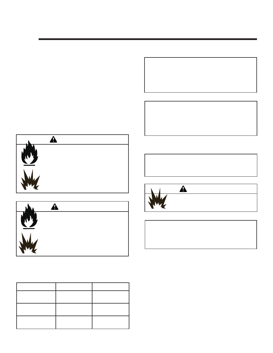 Warning, Gas information | Hearth and Home Technologies Bravo User Manual | Page 26 / 61