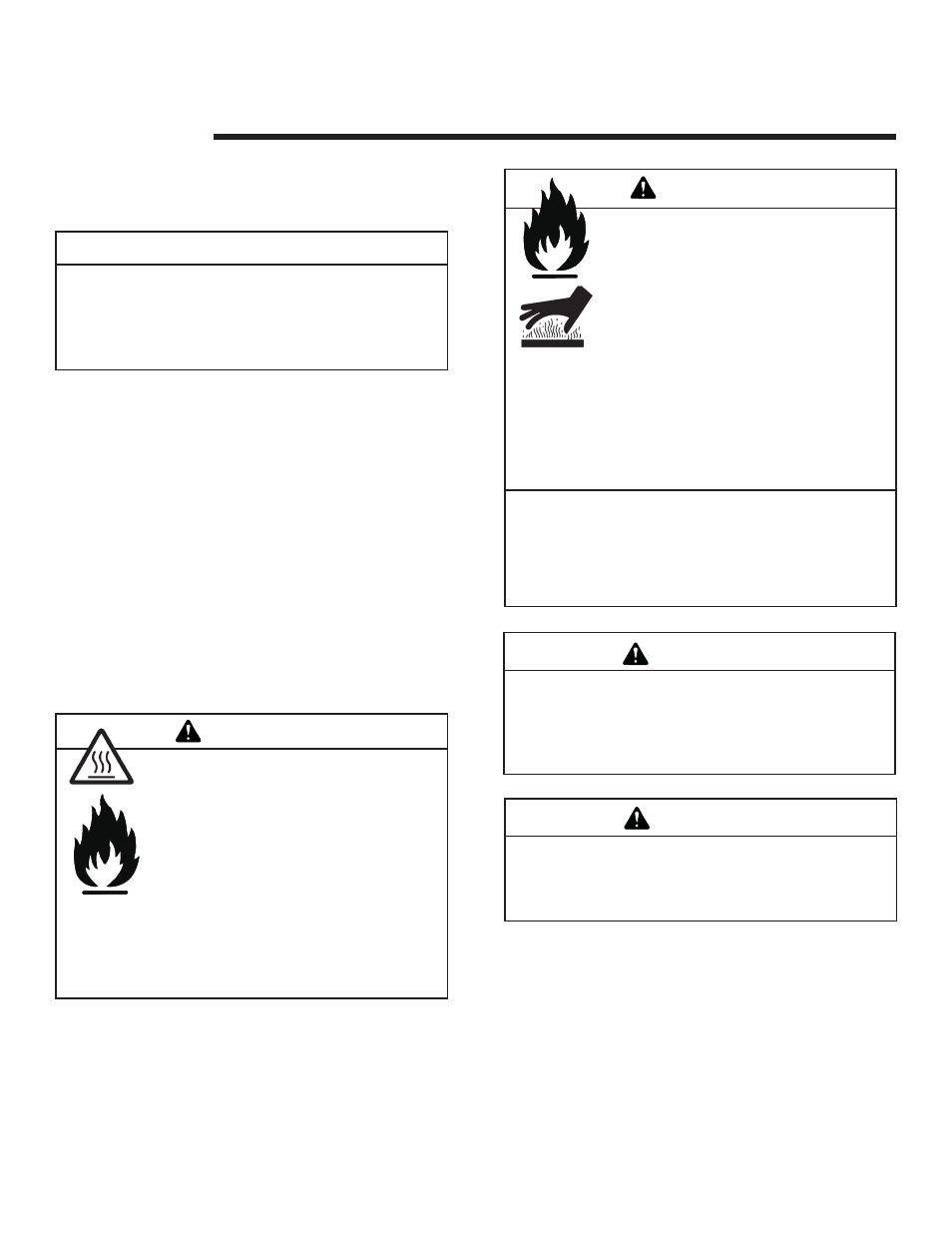 Operating instructions, Caution, Warning | Hearth and Home Technologies Bravo User Manual | Page 43 / 61