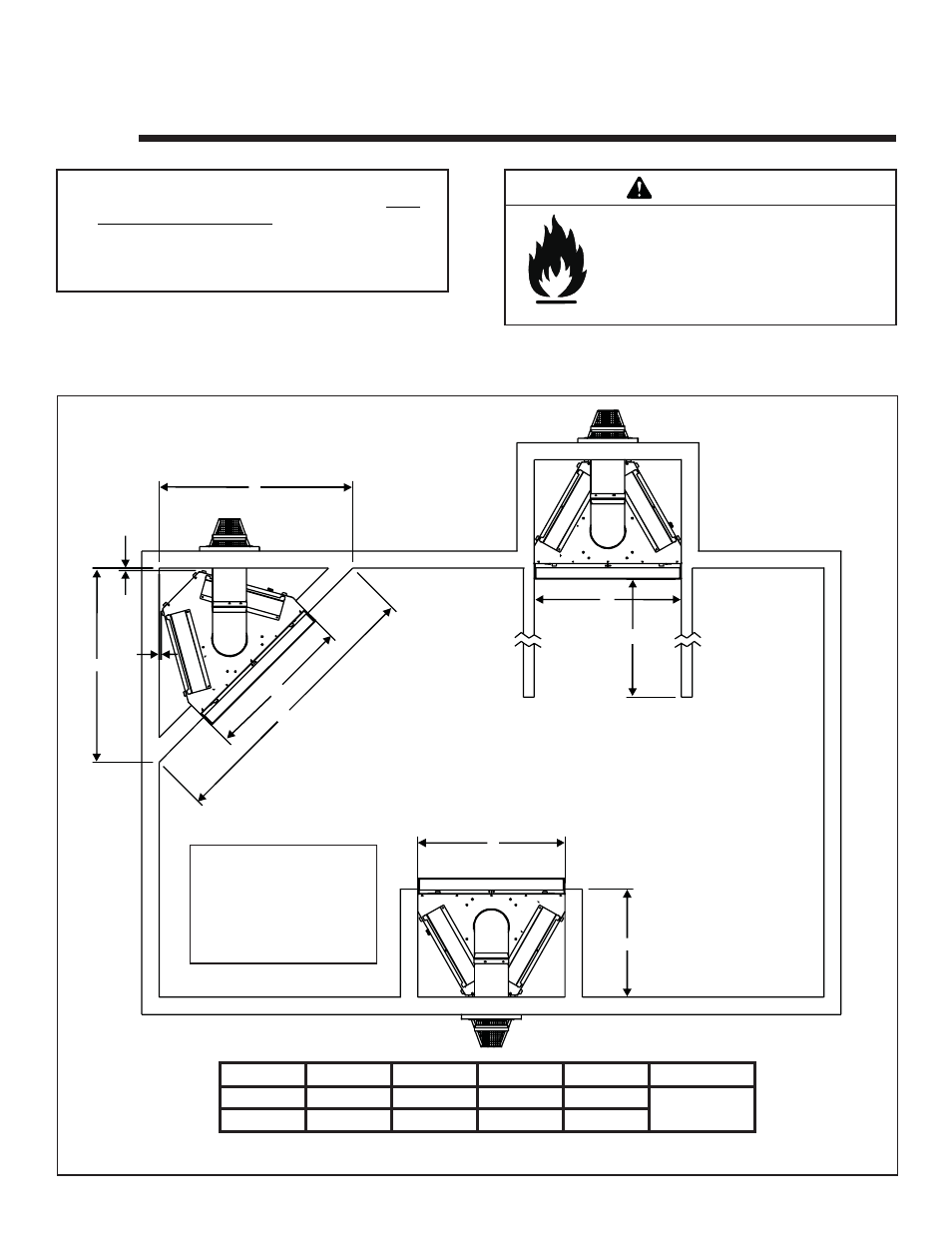 Framing and clearances, Warning | Hearth and Home Technologies Bravo User Manual | Page 6 / 61