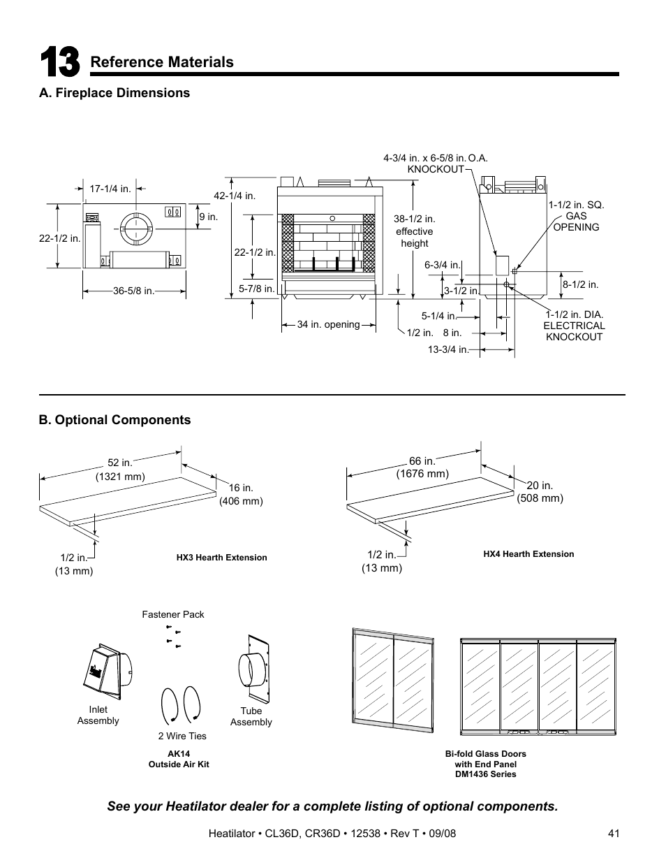 Reference materials | Hearth and Home Technologies CR36D User Manual | Page 41 / 48