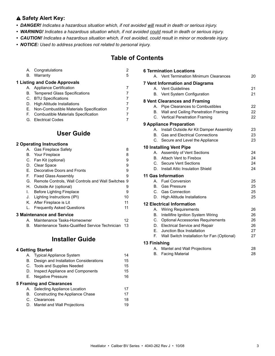 Hearth and Home Technologies B-Vent Gas Appliance CB4842IR User Manual | Page 3 / 40