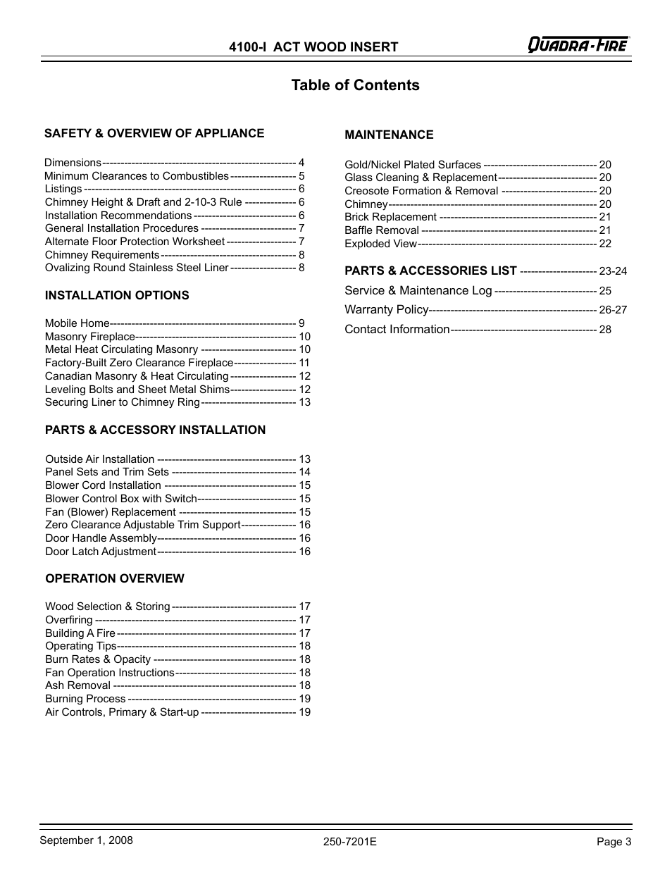 Hearth and Home Technologies 4100I-GD-B User Manual | Page 3 / 28