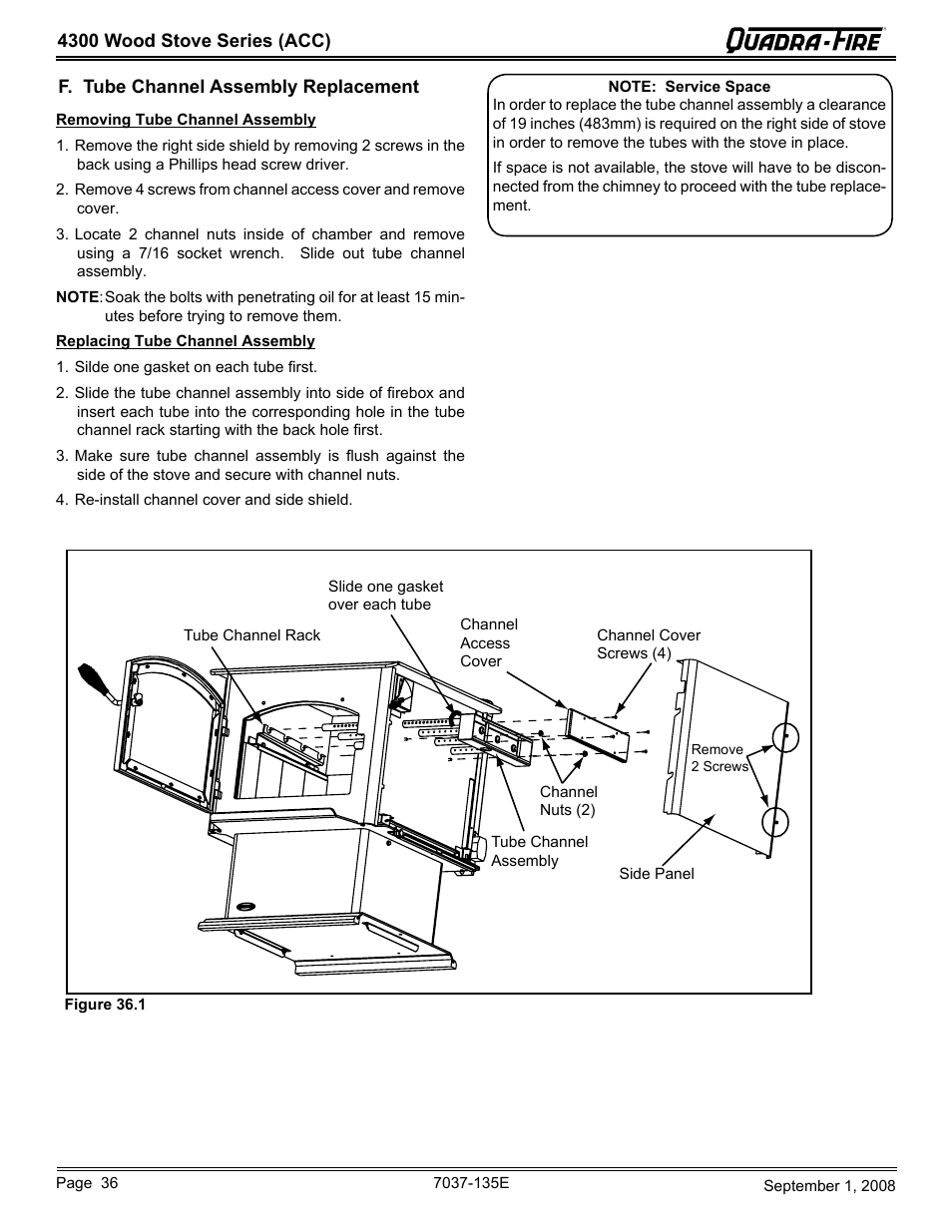 Hearth and Home Technologies Quadra-Fire 43ST-ACC User Manual | Page 36 / 48