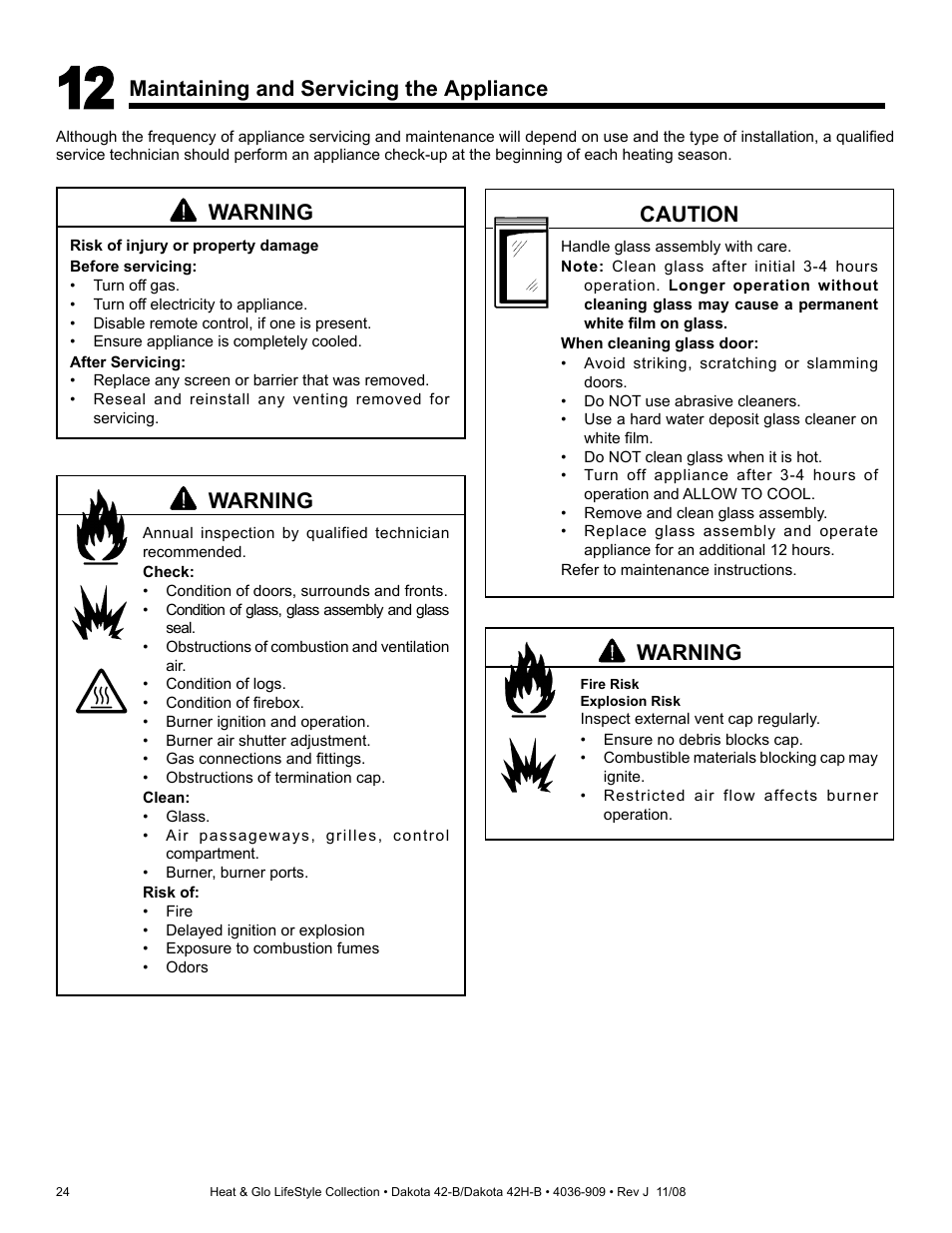 Hearth and Home Technologies Dakota 42-B User Manual | Page 24 / 36