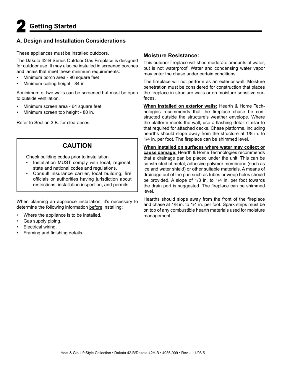Hearth and Home Technologies Dakota 42-B User Manual | Page 5 / 36
