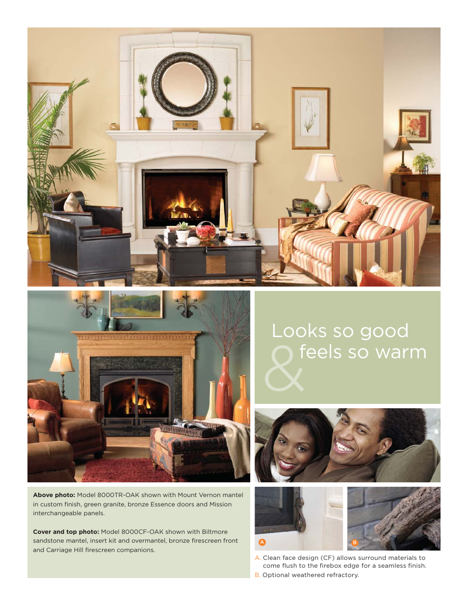 Looks so good feels so warm | Hearth and Home Technologies 8000CF-OAK User Manual | Page 2 / 8