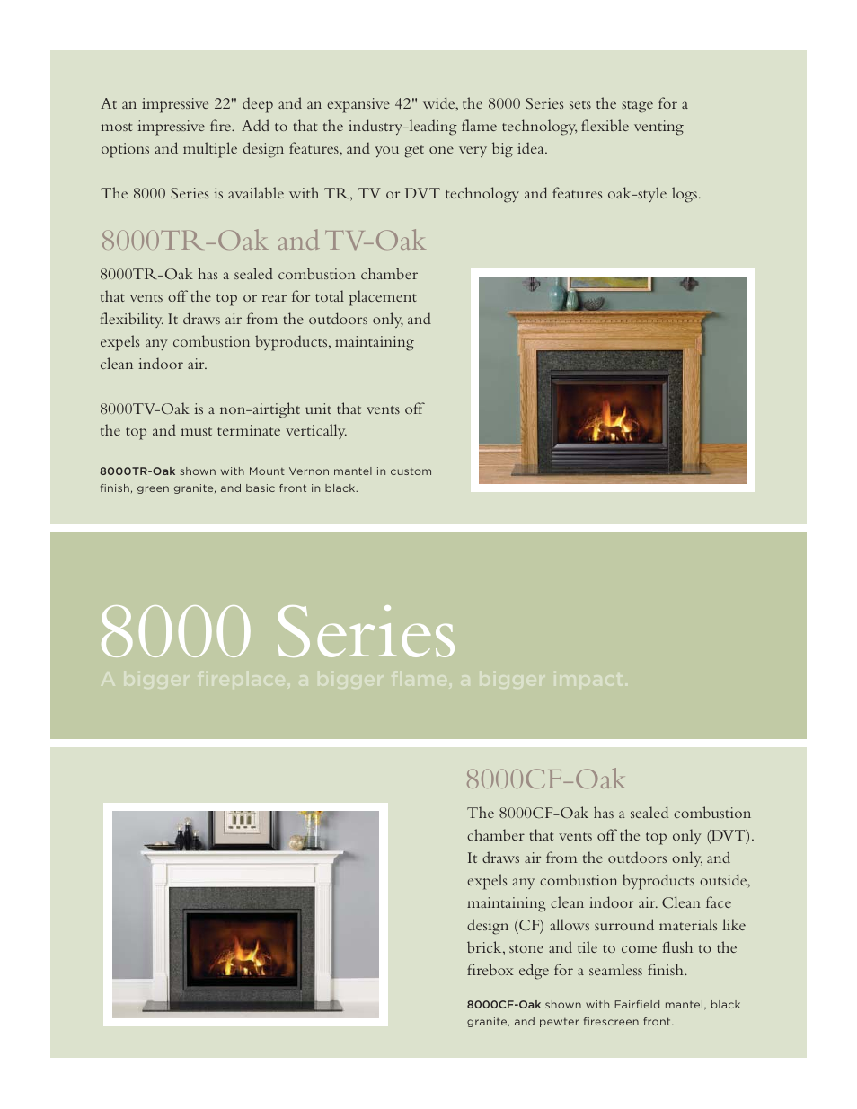 8000 series | Hearth and Home Technologies 8000CF-OAK User Manual | Page 3 / 8