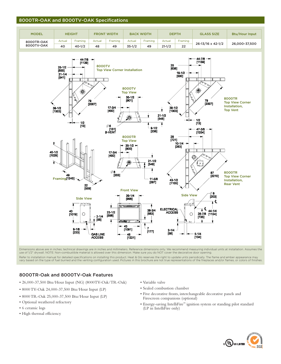 Hearth and Home Technologies 8000CF-OAK User Manual | Page 6 / 8
