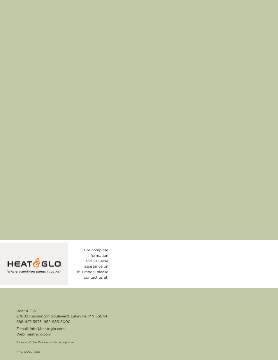 Hearth and Home Technologies 8000CF-OAK User Manual | Page 8 / 8