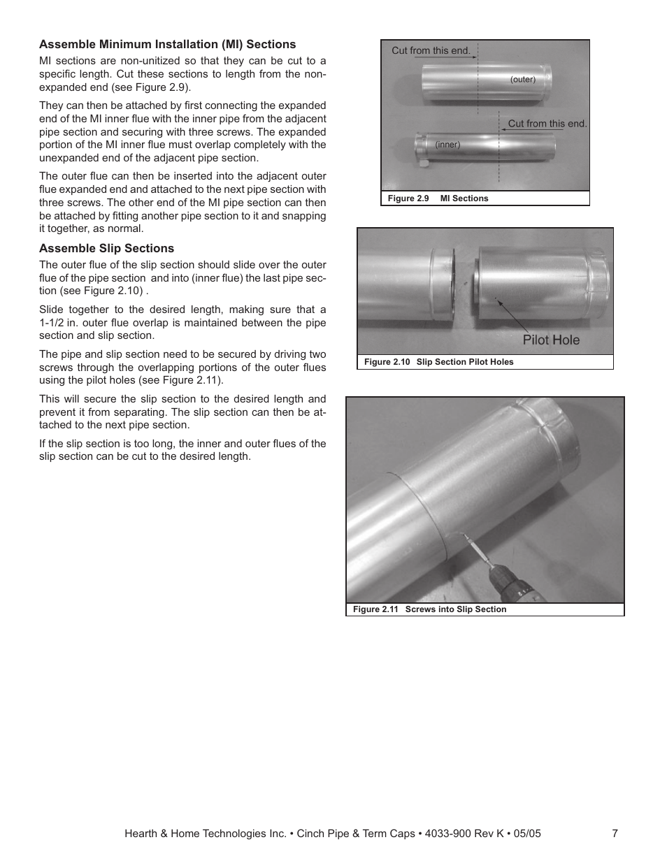 Hearth and Home Technologies Cinch Pipe & Termination Cap System User Manual | Page 7 / 12